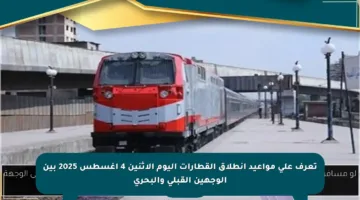 تعرف على مواعيد انطلاق القطارات اليوم الاثنين 4 أغسطس 2025 بين الوجهين القبلي والبحري